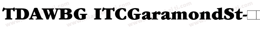 TDAWBG ITCGaramondSt字体转换